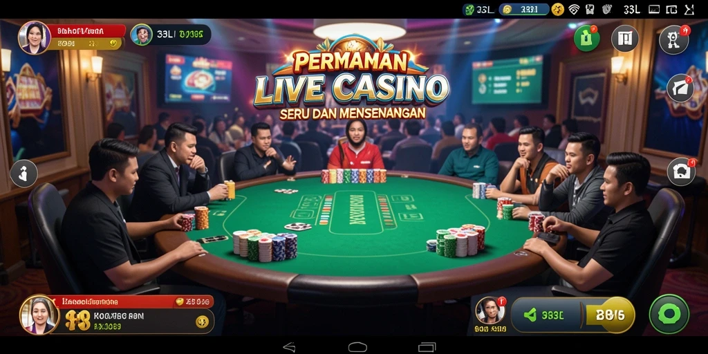 Tampilan menarik dari permainan Live Casino di 33L.