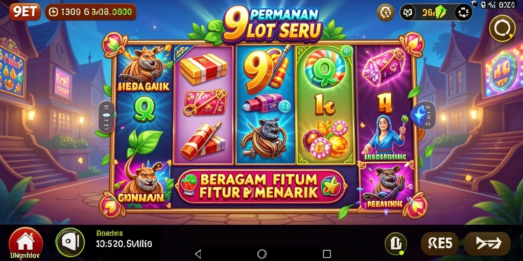 Tampilan gameplay 9ET dengan grafis slot yang menarik.