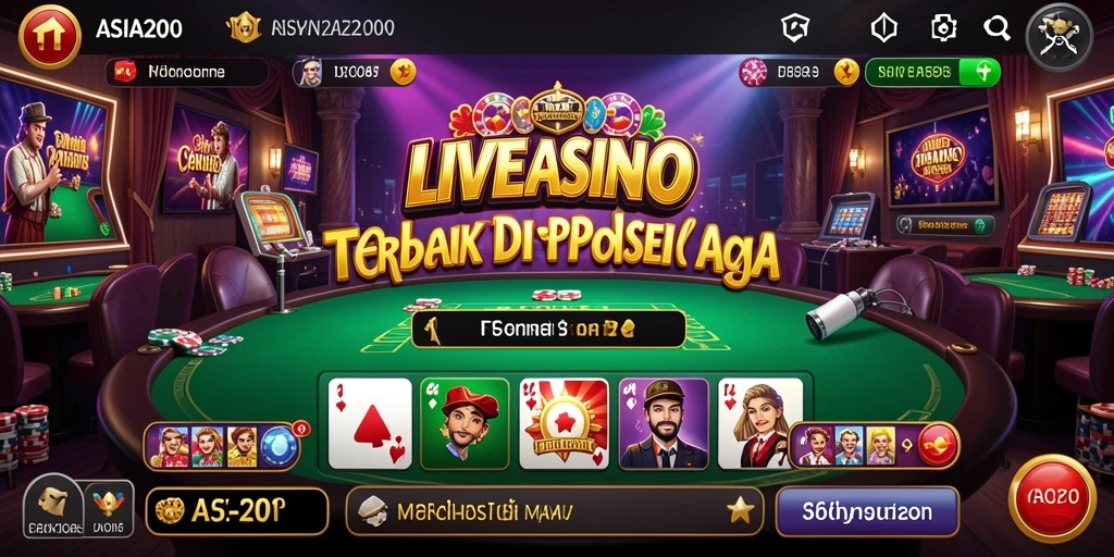 Tampilan gameplay menyenangkan di Live Casino ASIA200.