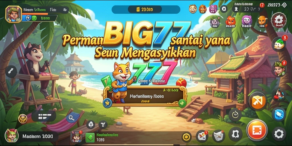 Tampilan gameplay <strong>BIG77</strong> yang penuh warna dan seru.