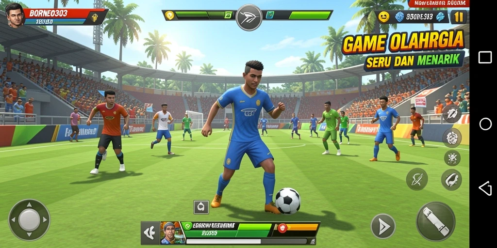 Tampilan gameplay seru dari BORNEO303 yang menampilkan olahraga kompetitif.