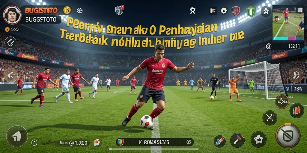 Screenshot utama menunjukkan gameplay olahraga yang menegangkan dan menyenangkan.