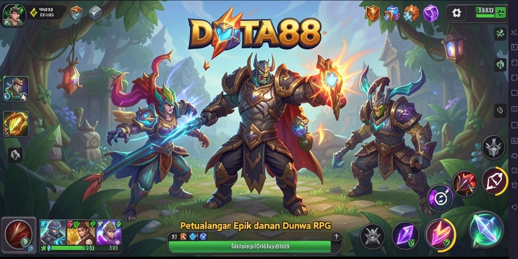 Screenshot gameplay DOTA88 menampilkan aksi pertarungan yang menarik.