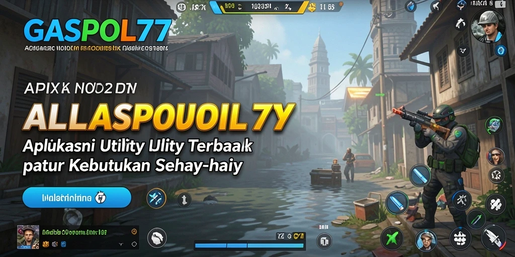 Tampilan utama GASPOL77 dengan fitur utility yang lengkap.