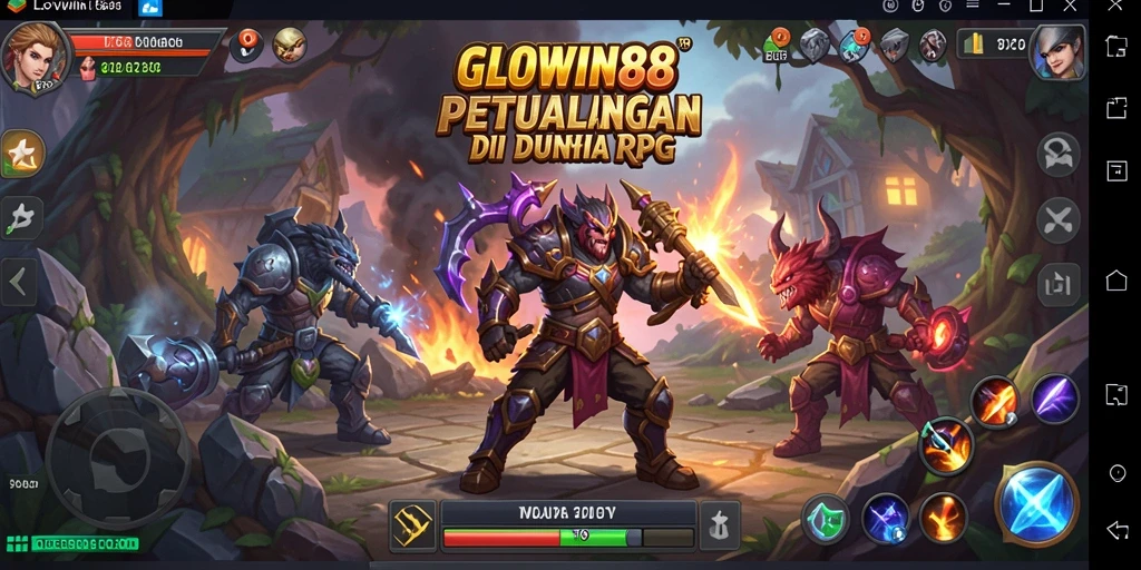 Tangkapan layar GLOWIN88 menunjukkan aksi gameplay seru dalam dunia RPG.