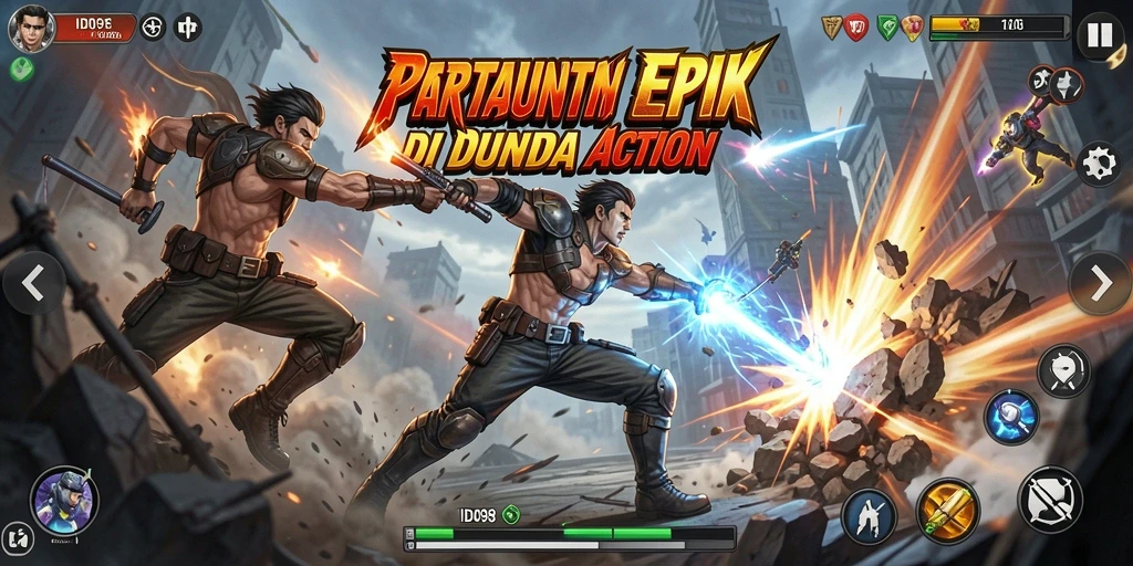 Gameplay seru dengan aksi pertarungan mendebarkan di ID098.