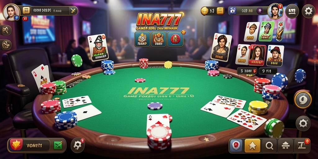Tampilan menarik dari gameplay poker di INA777 yang seru dan menantang.