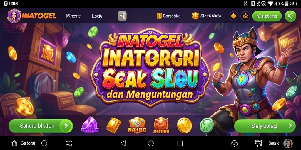 Tampilan gameplay INATOGEL yang menarik dengan banyak pilihan slot.