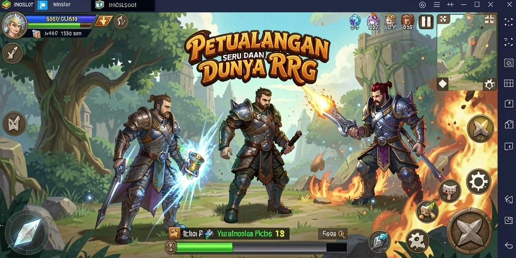 Menampilkan gameplay RPG yang seru dan interaktif.