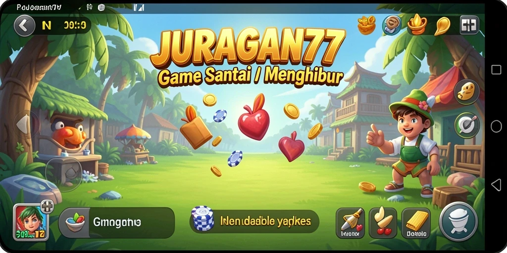 Tampilan gameplay JURAGAN77 yang penuh warna dan menarik.