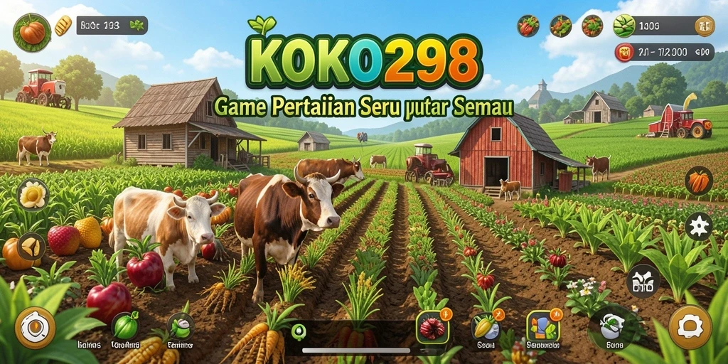 Tampilan gameplay KOKO288 yang seru dan interaktif dalam bertani.