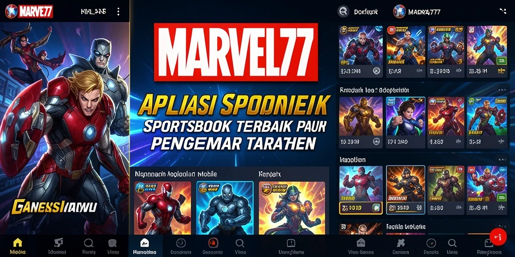 Tangkapan layar permainan MARVEL77 dengan fitur Sportsbook yang menarik.