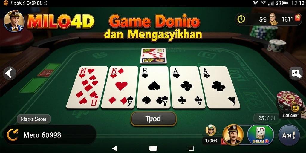 Tampilan gameplay domino yang menarik dan dinamis.