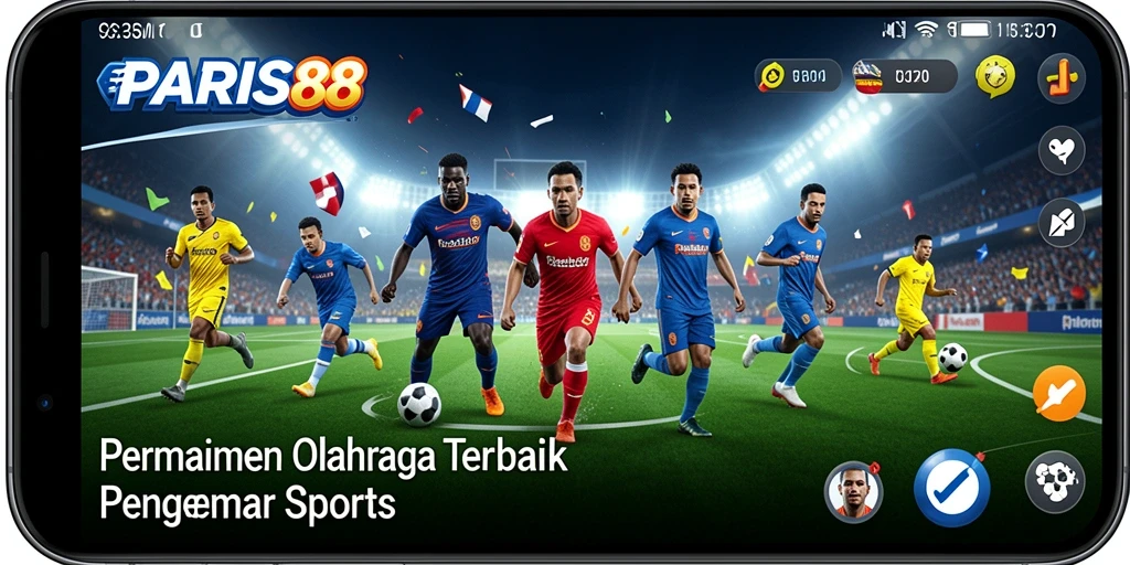 Tampilan gameplay seru dalam PARIS88 yang penuh aksi olahraga.