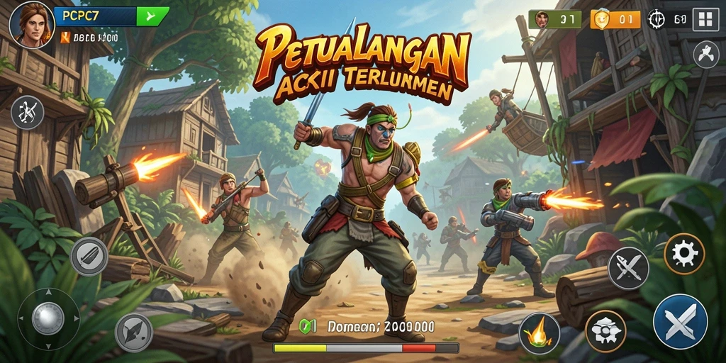 Tangkapan layar utama PCPC7 menunjukkan aksi mendebarkan dalam gameplay.