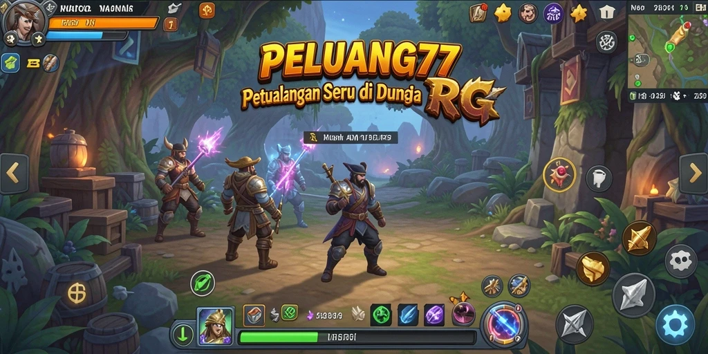 Tampilan gameplay RPG PELUANG77 yang menarik dan dinamis.