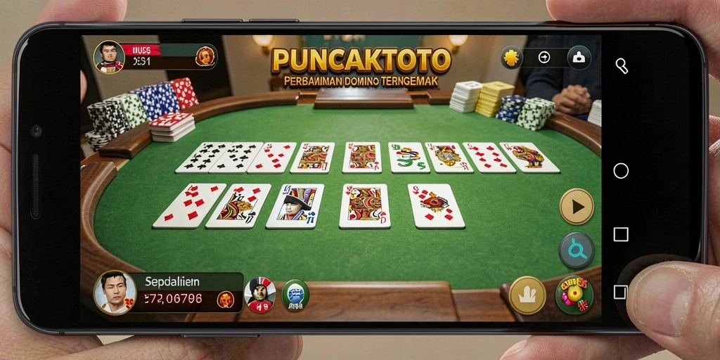 Tampilan permainan Domino yang seru dan menarik di PUNCAKTOTO.