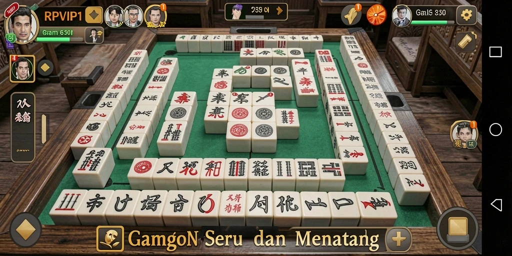 Tampilan menarik dari gameplay Mahjong RPVIP1.