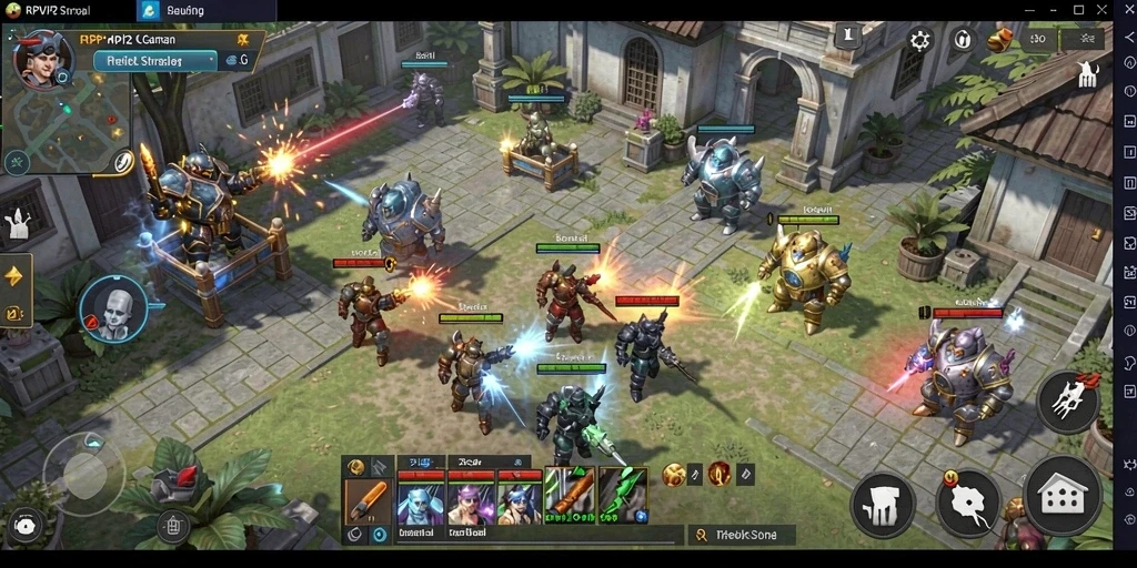 Tampilan gameplay RPVIP2 yang menampilkan strategi pertarungan yang mendebarkan.