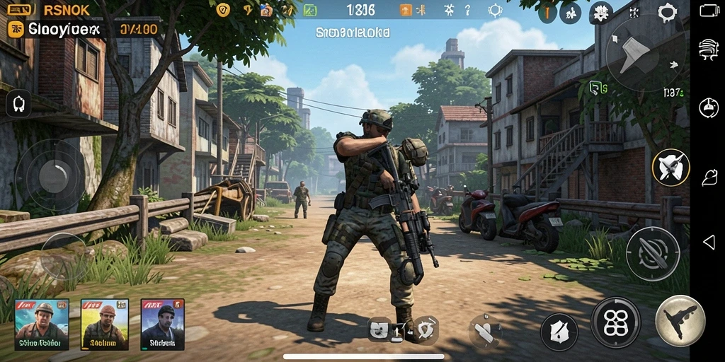 Tampilan utama gameplay RSNOK, menampilkan keindahan dunia simulasi.