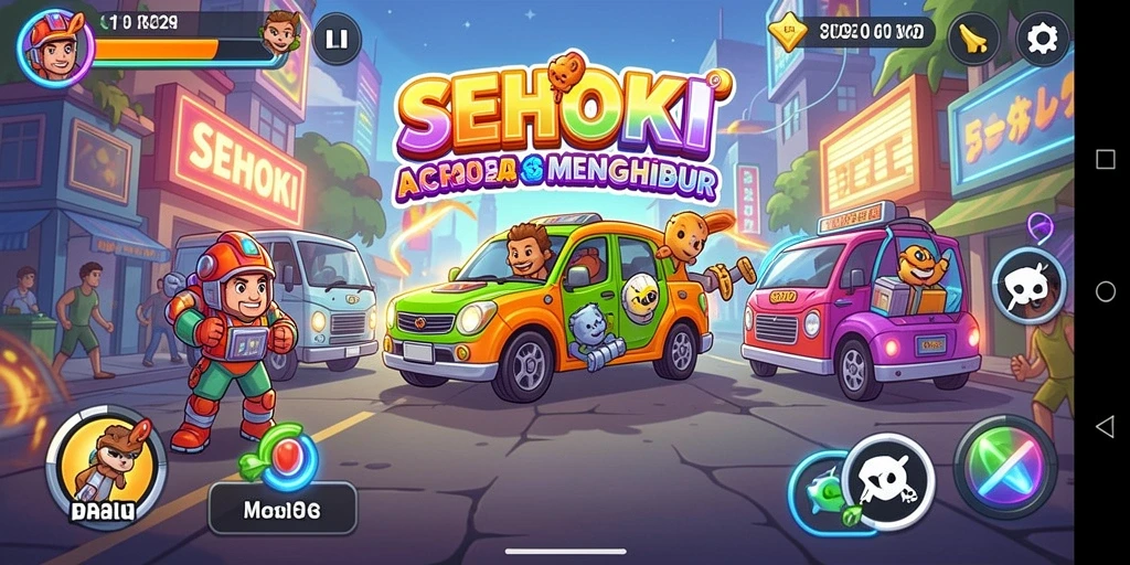 Tampilan gameplay seru dari SEHOKI yang penuh dengan tantangan.