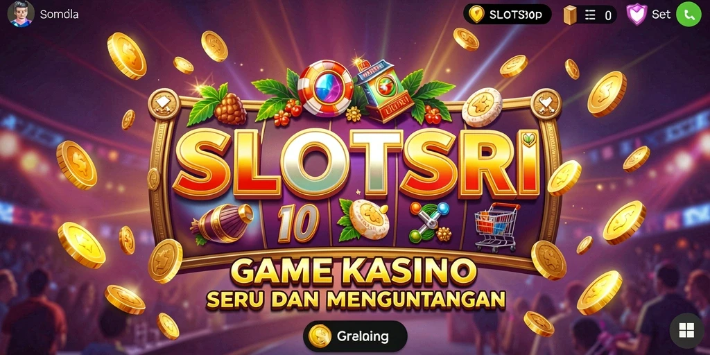Screenshot gameplay SLOTSRI dengan grafis mesin slot yang menarik.