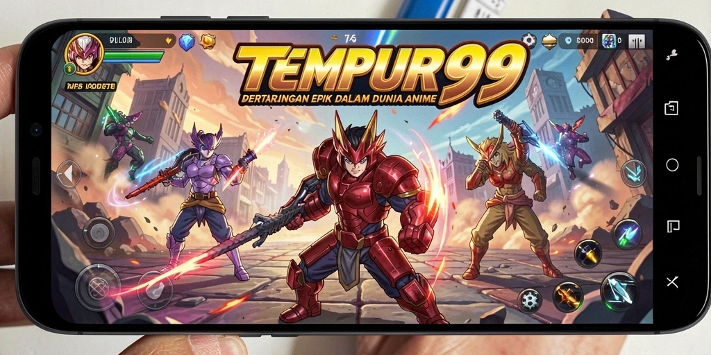Tampilan seru dari gameplay TEMPUR99 yang penuh aksi.