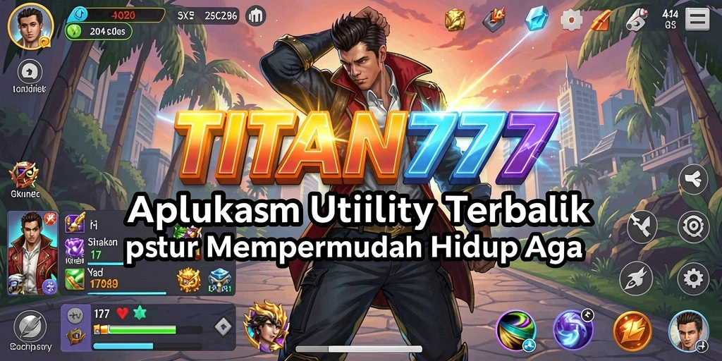 Tampilan tampilan utama aplikasi TITAN777 yang memudahkan akses fitur.