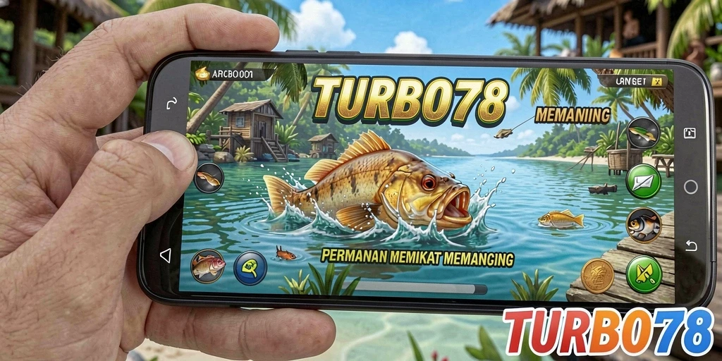 Screenshot TURBO78 menampilkan gameplay menarik saat menangkap ikan.