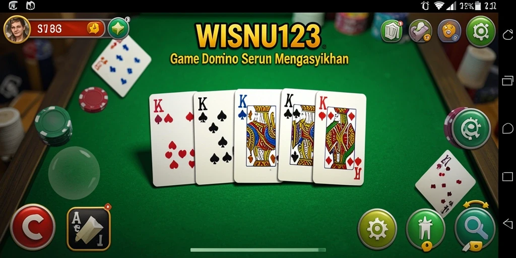 Screenshot menunjukkan momen seru saat bermain Domino di WISNU123.